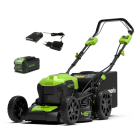 Газонокосилка Greenworks GD40LM46SPk4, 40v, 46 см, в комплекте с АКБ 4 А·ч и ЗУ (аккумуляторная, самоходная)