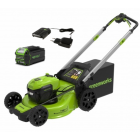 Газонокосилка Greenworks GD40LM48SPk4, 40v, 48 см, в комплекте с АКБ 4 А·ч и ЗУ (аккумуляторная, самоходная)