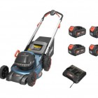 Газонокосилка самоходная аккумуляторная 40V SENIX LSSX2-H-EU COMBO 2X2 46см c 4 АКБ 5Ач и ЗУ