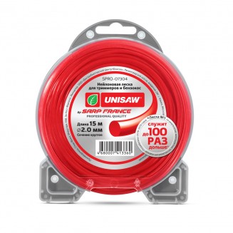 Леска триммерная 2.0мм 15м круглая Unisaw Леска триммерная 2.0мм 15м круглая Unisaw
